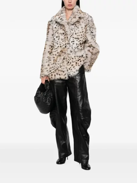 Reversibil geacă Arma cu imagine cu model leopard