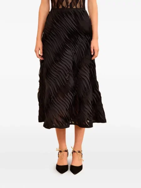 Fustă midi Ulla Johnson până la genunchi negru