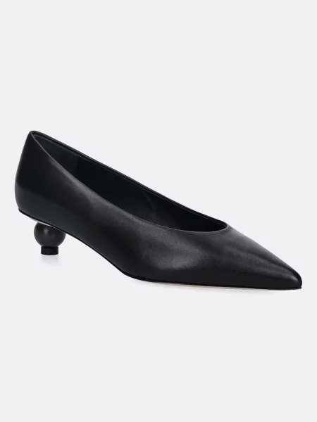 Weekend Max Mara pantofi de piele Wkabacini pe jos negru