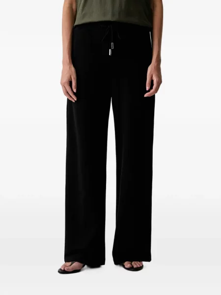 Pantaloni Patrizia Pepe alergare cu autograf cu cordon negru