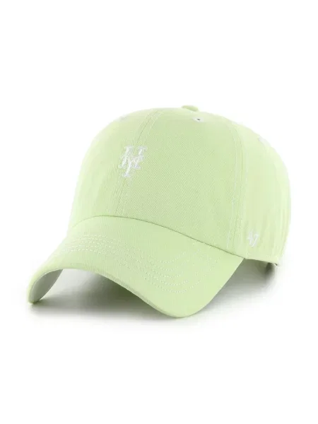 Шапка с козирка 47 brand MLB New York Mets с изчистен дизайн зелено