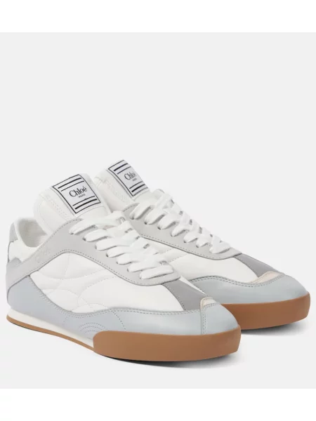 Sneakerși Chloé din piele de căprioară albastru