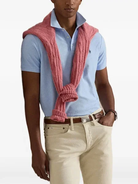 Bőr húzózsinór pólóing Polo Ralph Lauren barna