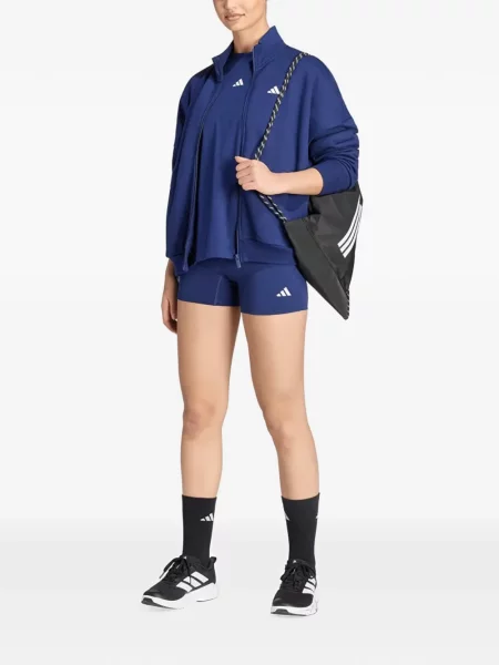 Pantaloni Adidas alergare cu autograf cu decolteu în V negru