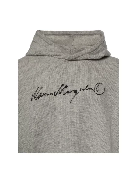 Bluza z kapturem Mm6 Maison Margiela z kapturem szara