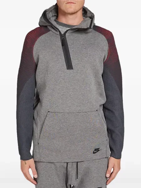 Trčanje majica s kapuljačom Nike od velura visoki struk crna