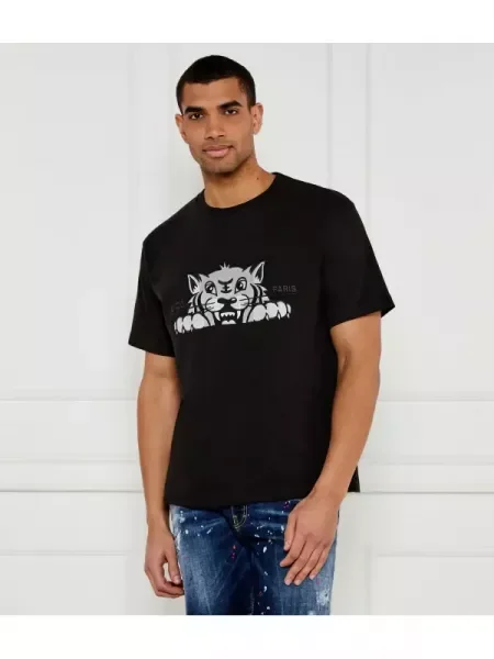 Kenzo Póló HAPPY TIGER | Oversize fit fekete