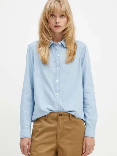 Levi's camasa din femei cu guler clasic relaxed albastru