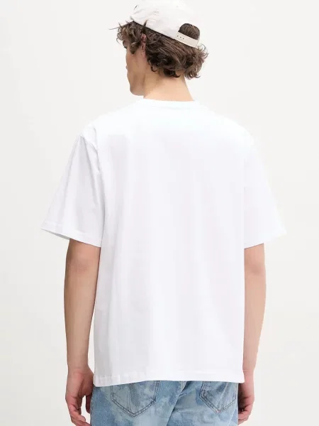 Tričko Fiorucci Label Regular Fit T-Shirt s aplikací bílá