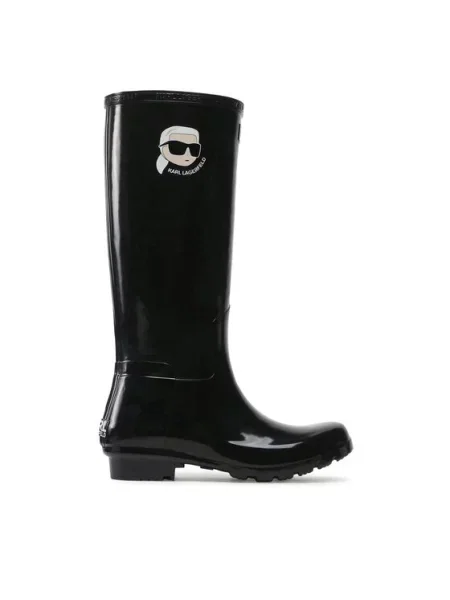 Гумові чоботи KARL LAGERFELD Black Rubber чорні