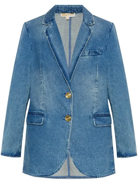 Warstwowe jeansy Michael Michael Kors garniturowe z nadrukiem niebieskie