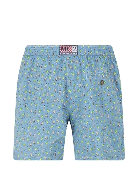 Slip de baie Mc2 Saint Barth cu imagine albastru