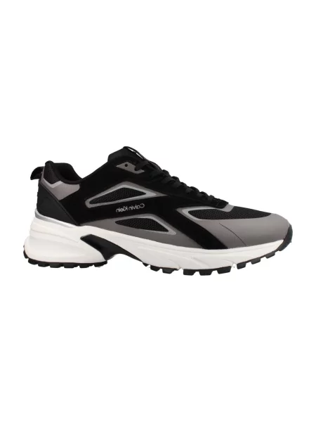 Pánske topánky Calvin Klein Hike Runner Stripe Mix Suede black/granite road čierna