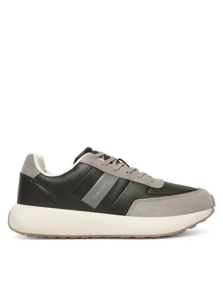 Αθλητικά Calvin Klein City Runner Laceup Tape Lth μαύρο