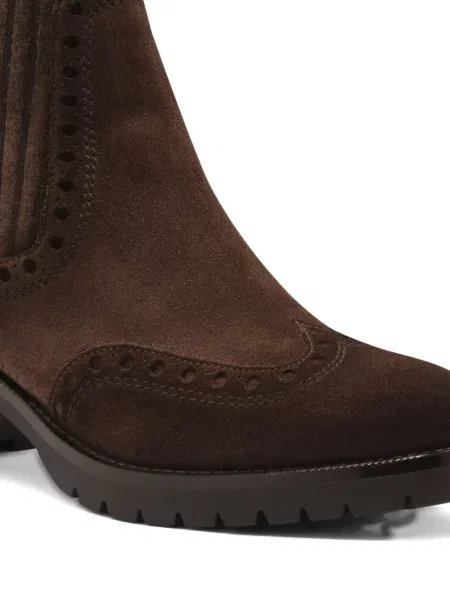 Botine Santoni din piele de căprioară maro