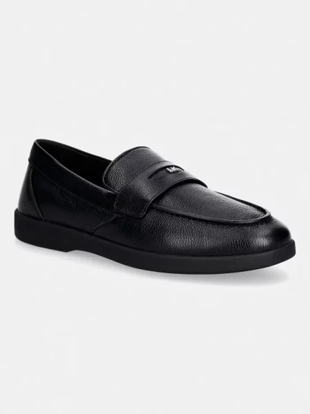 Michael Kors mocasini pentru bărbați din piele Wesley Slip On negru