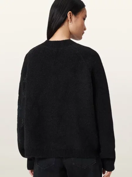 Шерстяной свитер Allsaints черный