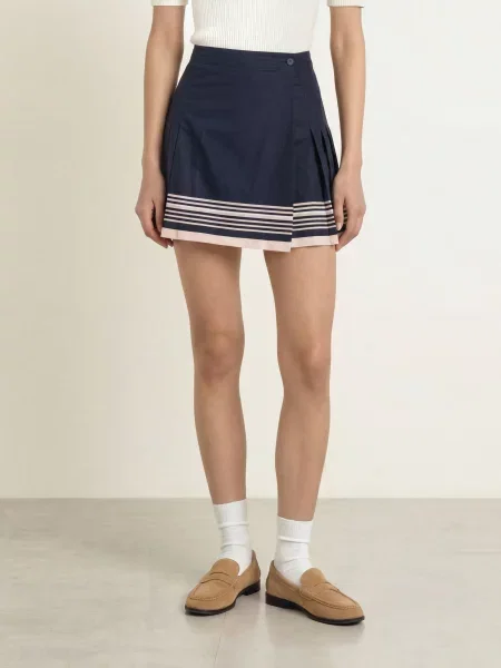 Lacoste Zavinovací Sukně tmavě modrá / krémová bílá