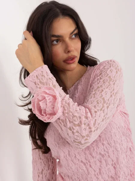 Bluză Italy Moda din dantelă negru