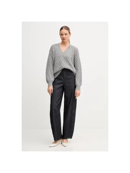 Sweter Marc Aurel wełniany szary