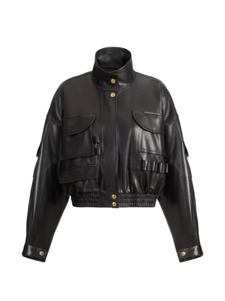Geanta de piele Balmain negru