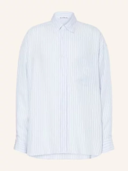 Acne Studios Košile Custom Fit tmavě modrá / tmavě modrá bílá