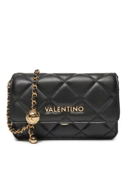 Valentino Bags crossbody torbica iz umetnega usnja črna