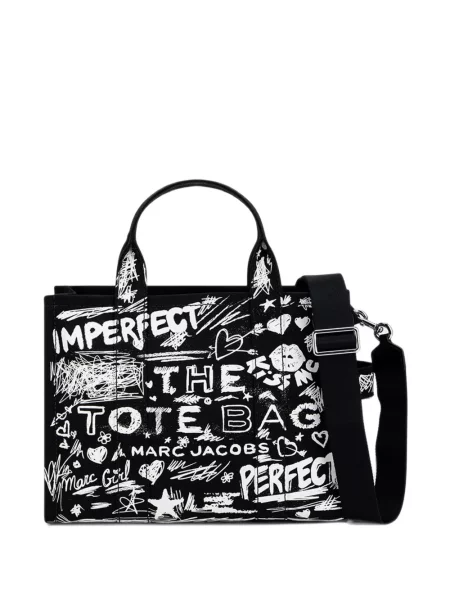Geantă shopper Marc Jacobs cu imagine negru