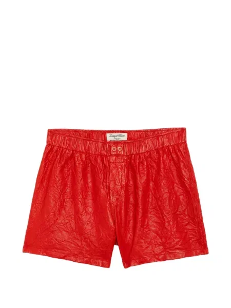 Pantaloni scurți Zadig&voltaire din piele roșu