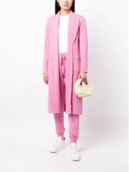 Kašmírové teddy kalhoty Teddy Cashmere s výšivkou růžové