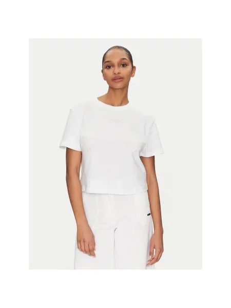 Guess Póló Boxy Fit fehér