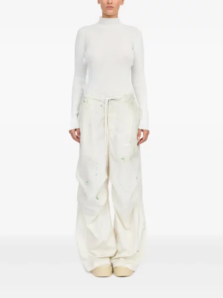 Pantaloni Mm6 Maison Margiela alb