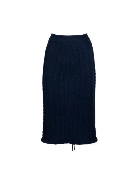 Spódnica midi Kenzo do kolan wiązana niebieska