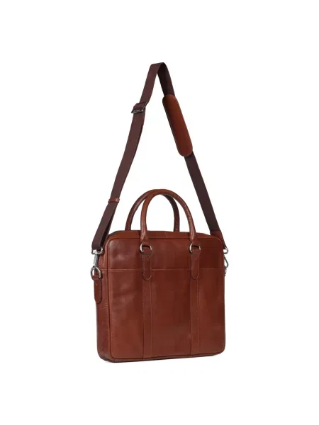 Torba na laptopa Howard London skórzana brązowa