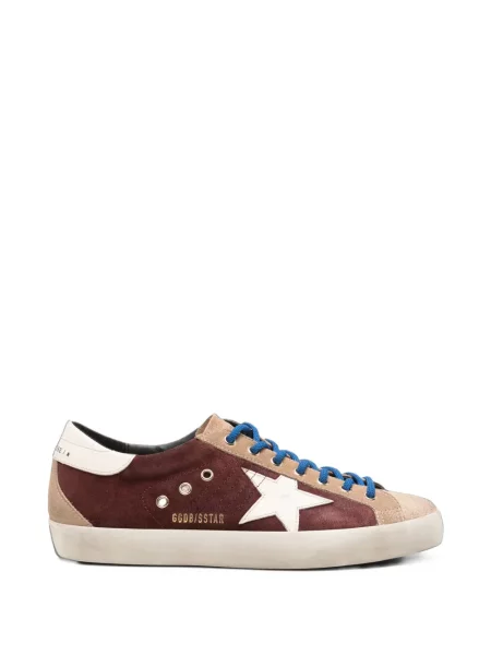 Sneakerși Golden Goose cu șireturi din dantelă roșu