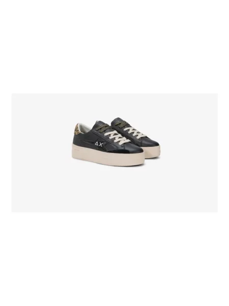 Sneakersy Sun68 skórzane czarne