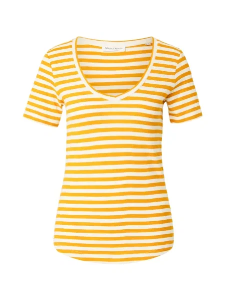Marc O'Polo Tricou galben curry / murdar alb