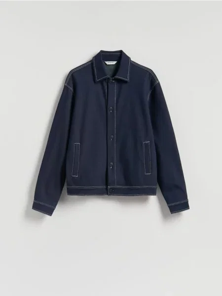 Куртка Reserved с принтом синяя