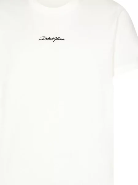 Raštuotas marškinėliai Dolce & Gabbana balta