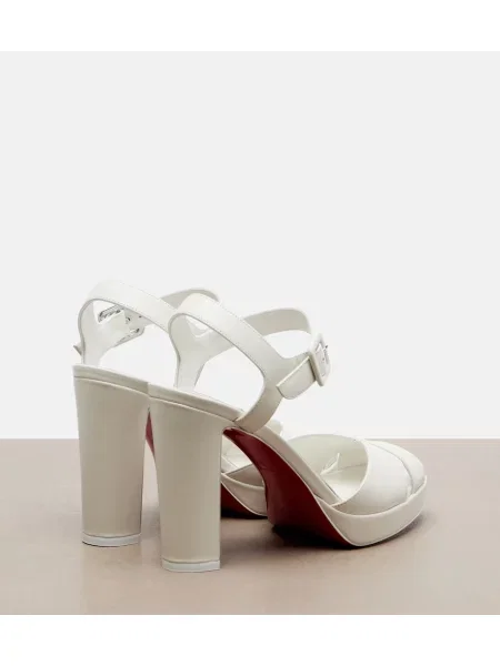 Sandale Christian Louboutin din piele alb