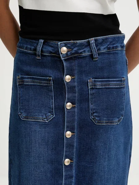 Джинсова спідниця Answear.LAB mini пряма синій