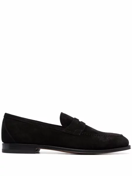 Pantofi loafer Scarosso din piele de căprioară negru