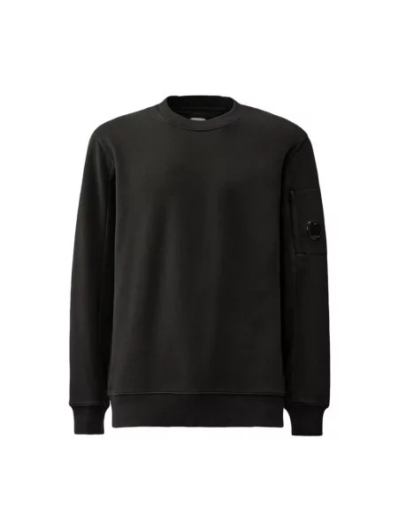 Lniana bluza z kapturem C.p. Company z kapturem czarna