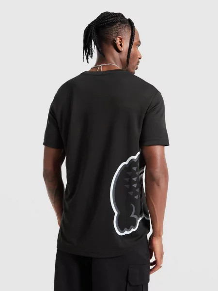Lacoste T-Shirt Large Croc czarna