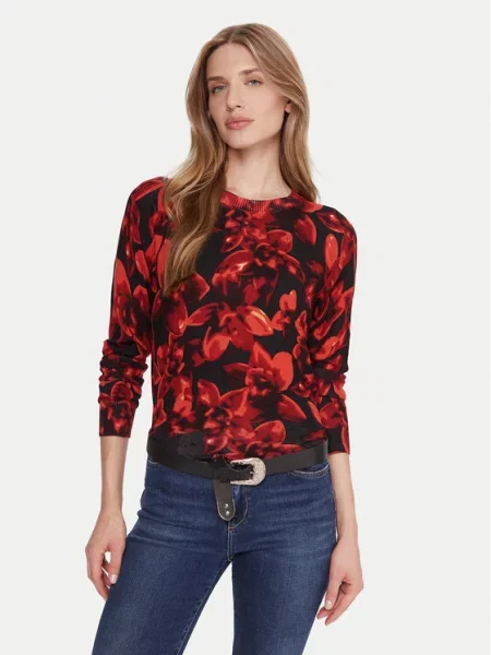 Desigual Pulover rdeča črna