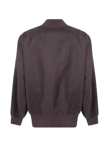 Geacă bomber Drhope de lână cu model herringbone maro