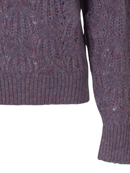 Pulover Isabel Marant tricotate ajurat violet