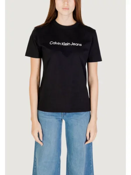 Calvin Klein Jeans T-Shirt A- Inst. Logo Classic μαύρο