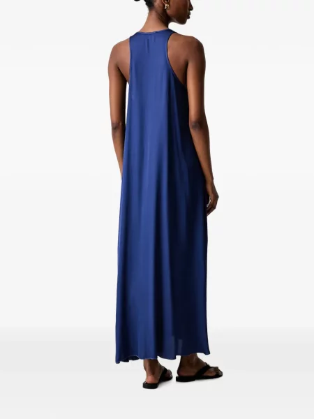 Rochie maxi Haveone cu decolteu în V albastru