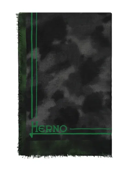 Fular Herno cu franjuri negru
